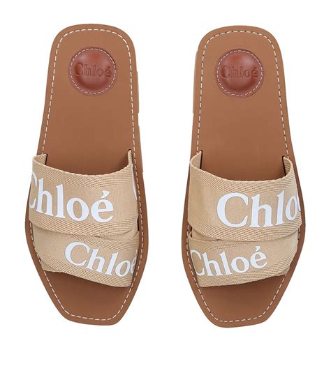 chloe woody logo sandals